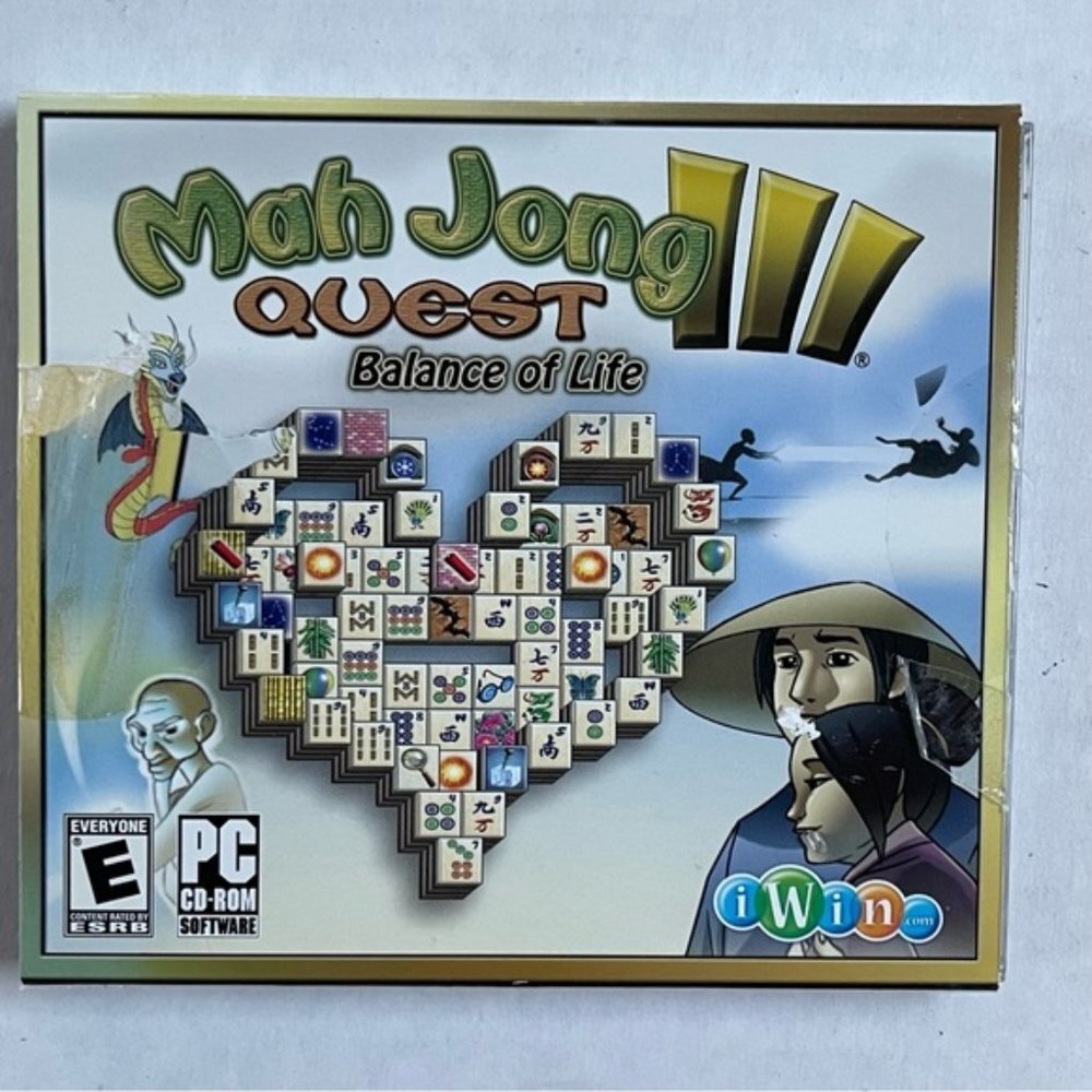 Mah Jong Quest Balance of Life III PC Games CD ROM E‎ ESRB iWin Games